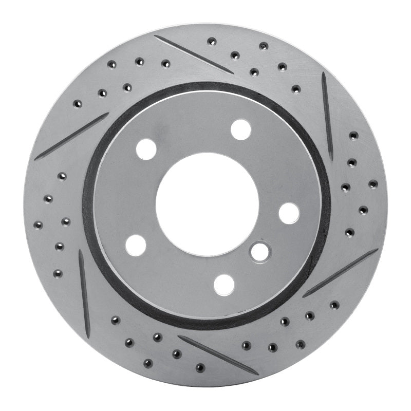 R1 Concepts 96-05 BMW 323I Rear Right Drilled & Slotted Geo-Carbon Rotor