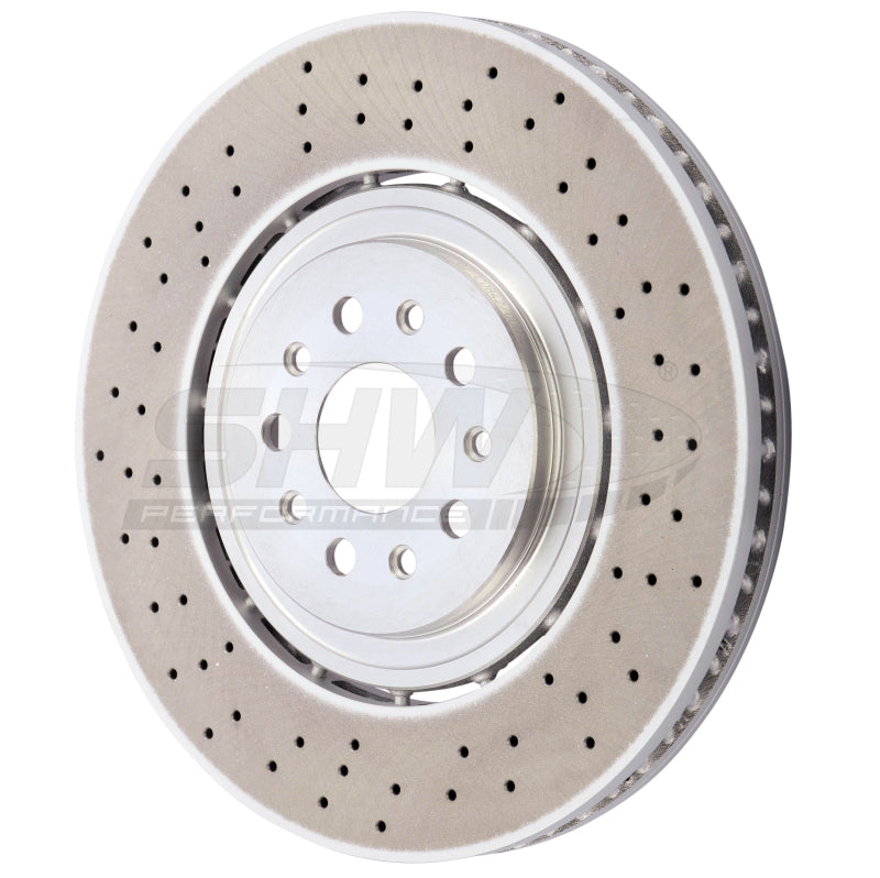 SHW Performance 19-20 Maserati Levante GTS 3.8L w/Brembo Front Cross-Drilled LW Brake Rotor (670037769)