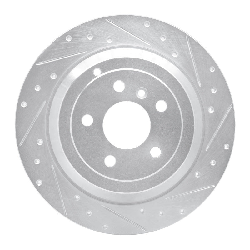 R1 Concepts 06-12 Mercedes-Benz ML350 Rear Right Drilled & Slotted Silver Brake Rotor