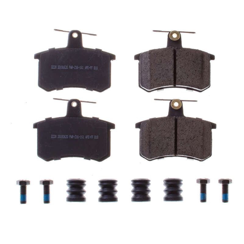 PowerStop 88-92 Audi 80 Rear Z17 Evolution Ceramic Brake Pads w/Hardware