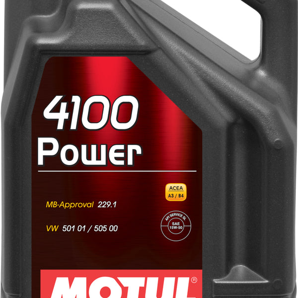 Motul 5L Engine Oil 4100 Power 15W50 - Vw 505 00 501 01 - Mb