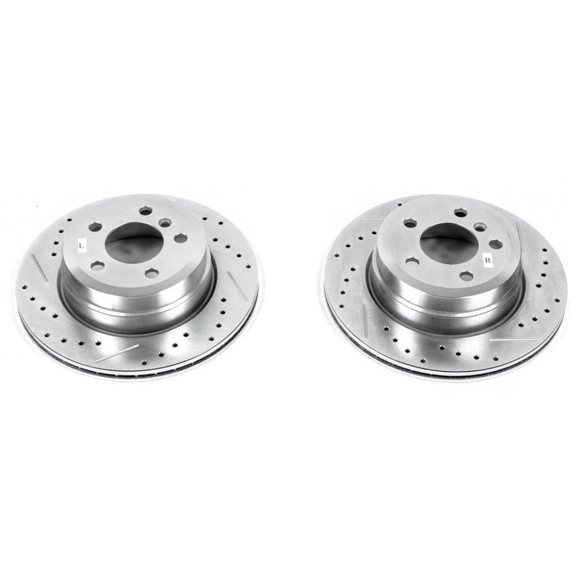 PowerStop 07-18 BMW X5 Rear Evolution Drilled & Slotted Rotors - Pair