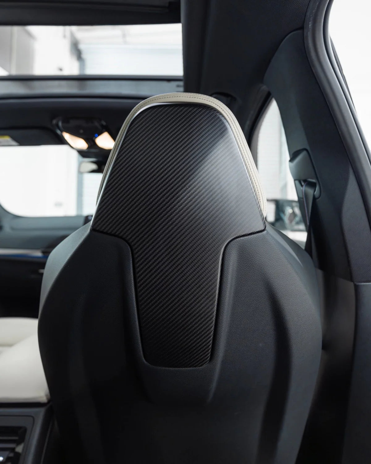 TRE BMW 2 Series G42, M3 G80, M4 G82, M2 G87 Pre-Preg Matte Carbon Fiber Seat Back Cover by TRE (2018+)