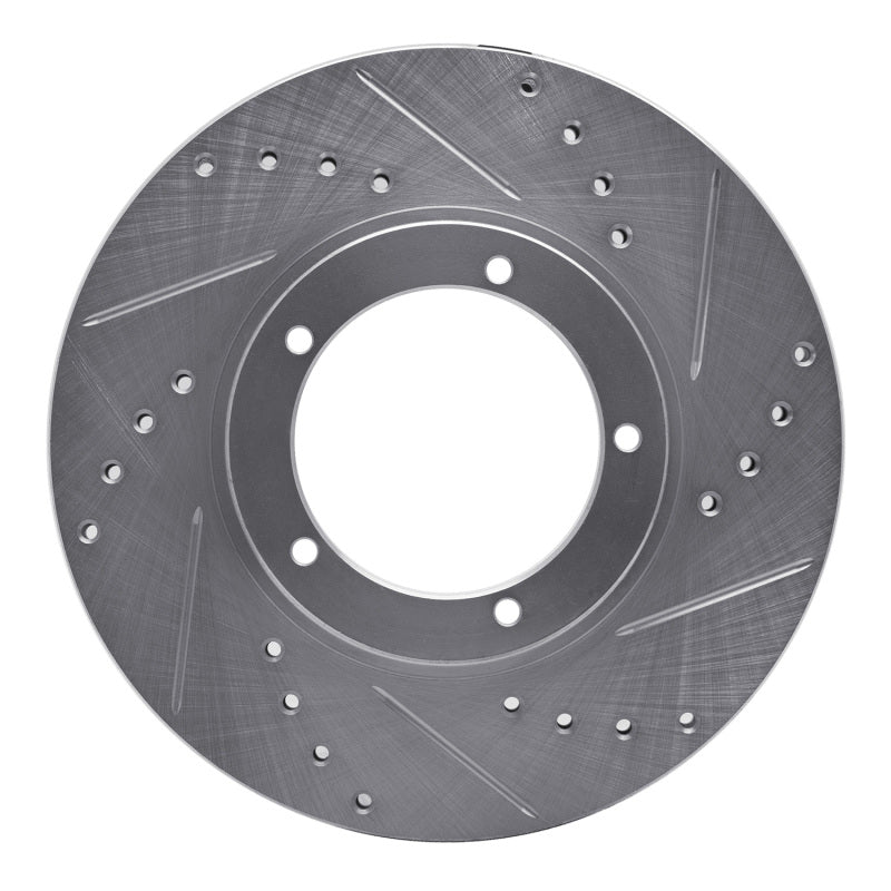 R1 Concepts 67-88 Porsche 911 Front Right Drilled & Slotted Silver Brake Rotor