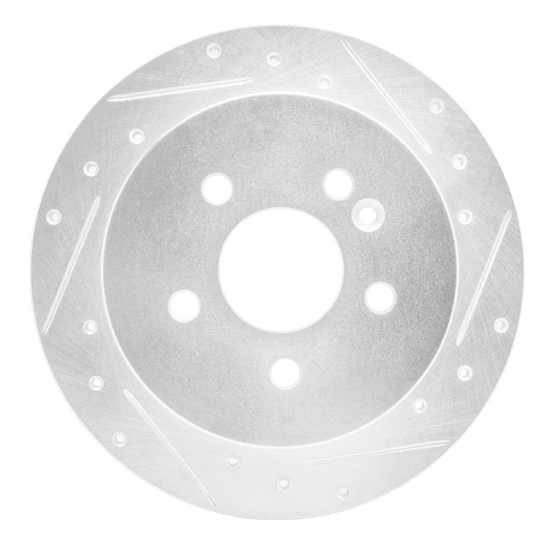 R1 Concepts 98-05 Mercedes-Benz ML320 Rear Right Drilled & Slotted Silver Brake Rotor