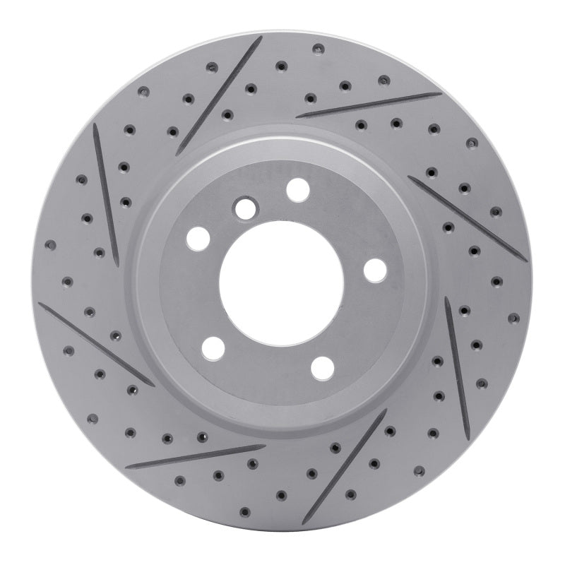 R1 Concepts 01-08 BMW 330Xi Front Left Drilled & Slotted Geo-Carbon Rotor