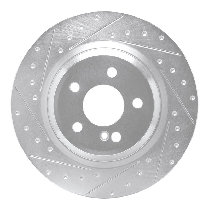 R1 Concepts 13-20 Mercedes-Benz SL550 Rear Left Drilled & Slotted Silver Brake Rotor