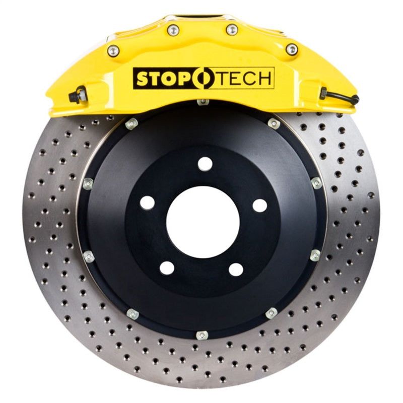 StopTech 08-11 BMW 335 Series BBK Front Yellow ST-60 Calipers 355x32 Drilled Rotors