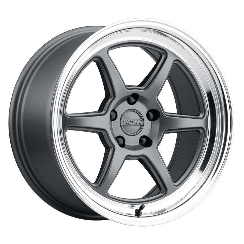 Kansei Wheels Kansei K14G Roku 18x9in / 5x120 BP / 12mm Offset / 72.56mm Bore - Grey & Machined Lip Wheel