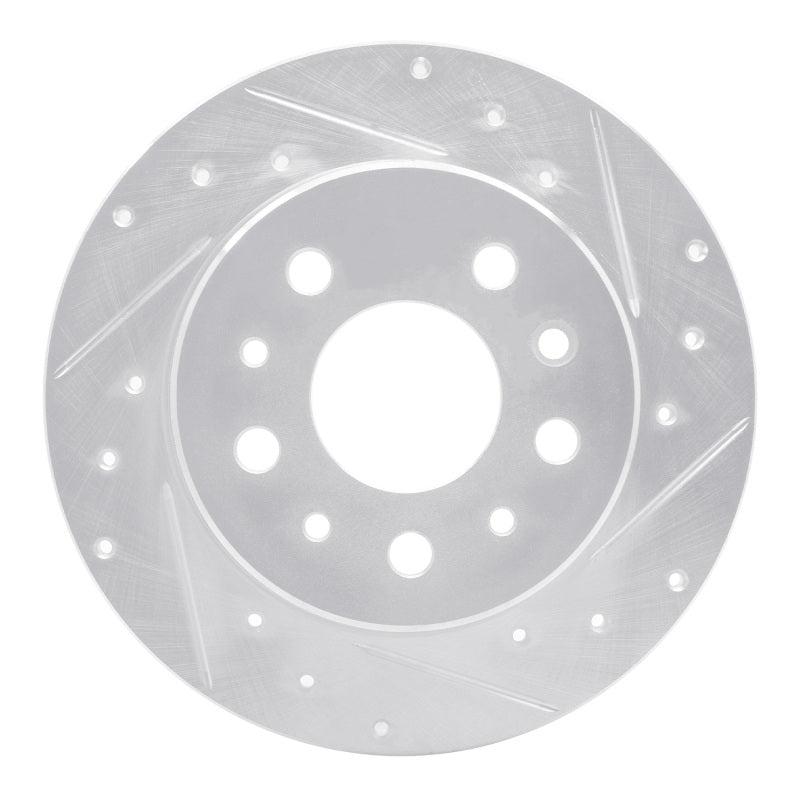 R1 Concepts 61-91 Mercedes-Benz 220D Rear Right Drilled & Slotted Silver Brake Rotor