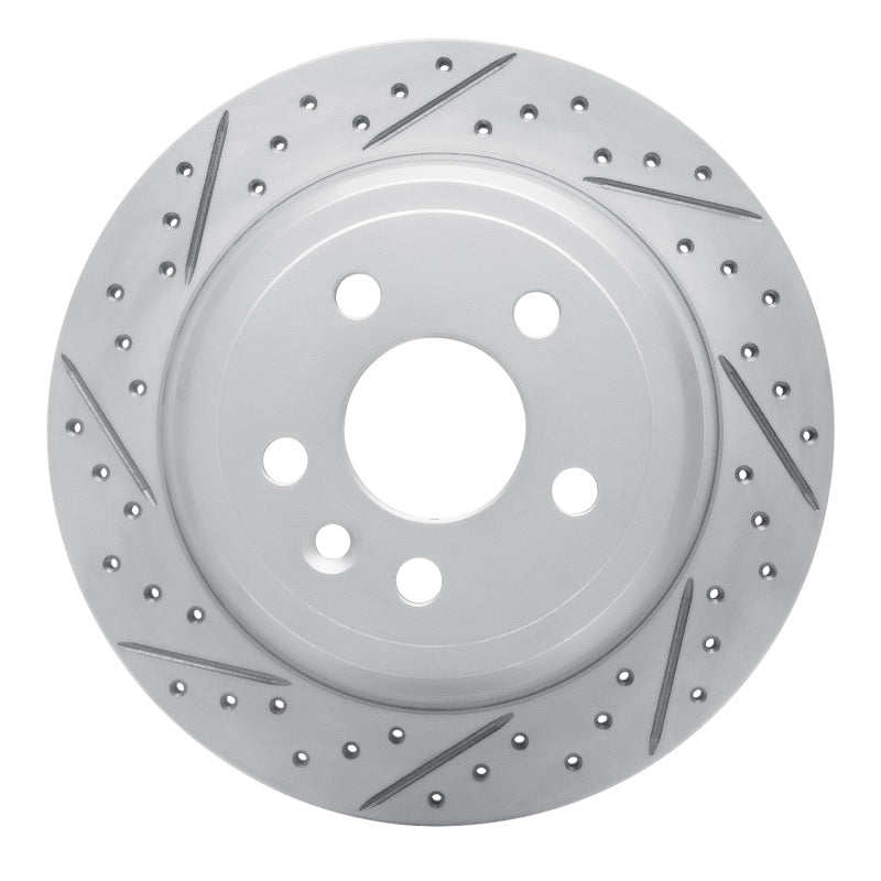 R1 Concepts 13-15 Land Rover Lr2 Rear Left Drilled & Slotted Geo-Carbon Rotor