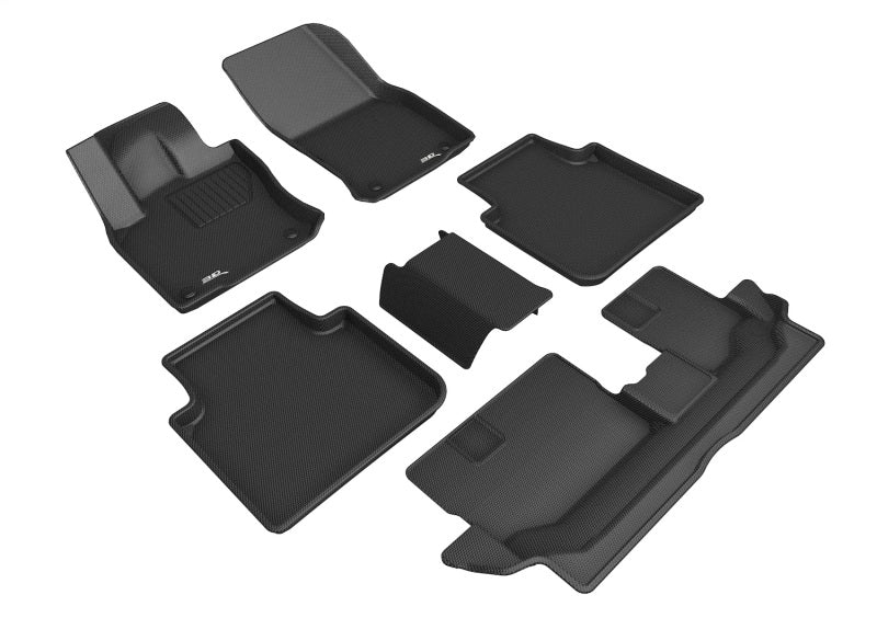 3D MAXpider 18-22 Volkswagen Tiguan 7-Seats Kagu 1st 2nd & 3rd Rows - Black