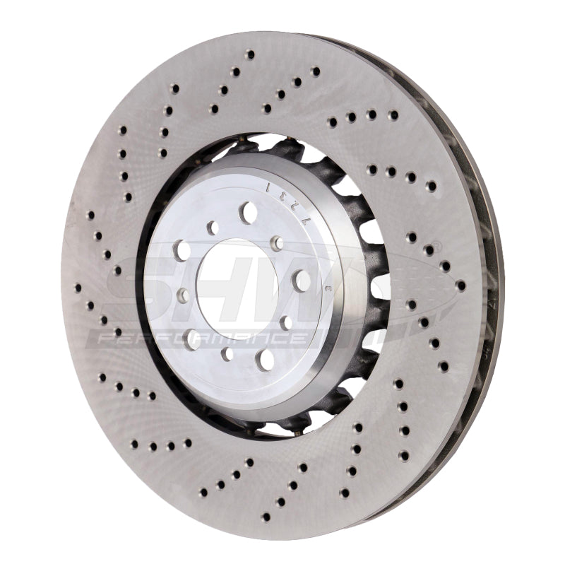 SHW Performance 19-21 BMW M2 Competition 3.0L w/o Ceramic Brakes Left Front Drilled LW Brake Rotor (34118072017)