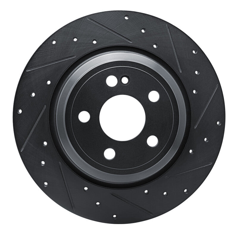 R1 Concepts 20-25 Mercedes-Benz GLE350 Rear Right Drilled & Slotted Black Brake Rotor