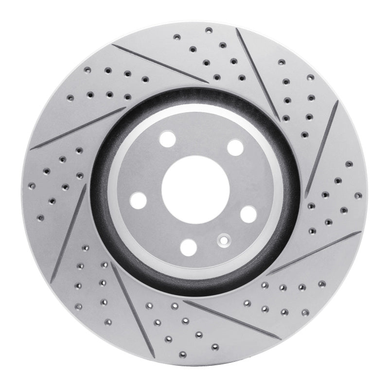 R1 Concepts 08-11 Audi Tt Quattro Front Right Drilled & Slotted Geo-Carbon Rotor