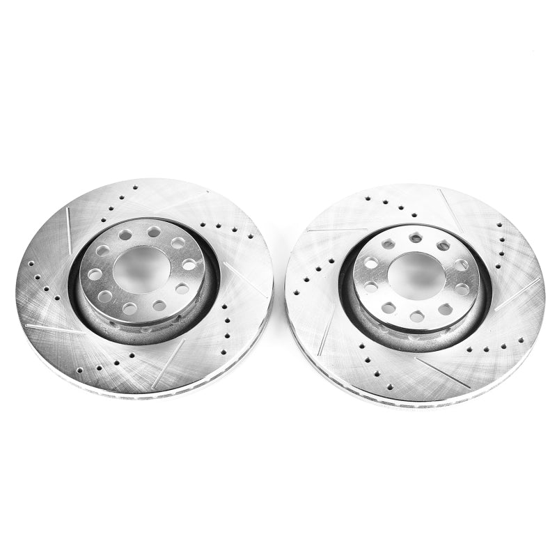 PowerStop 02-06 Audi A4 Front Evolution Drilled & Slotted Rotors - Pair