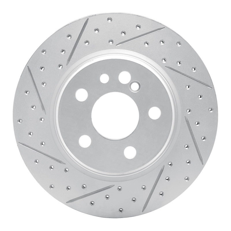 R1 Concepts 92-99 Mercedes-Benz Cl600 Rear Left Drilled & Slotted Geo-Carbon Rotor