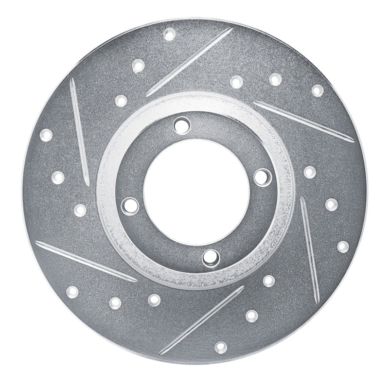 R1 Concepts 76-84 Buick OPEL Front Left Drilled & Slotted Silver Brake Rotor