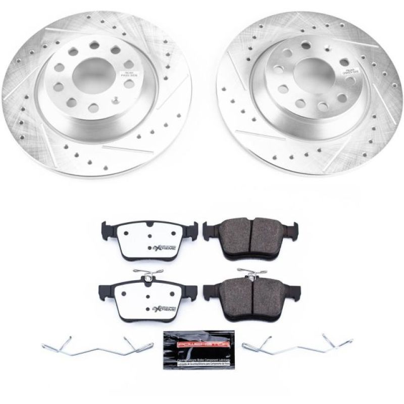 PowerStop 16-18 Audi TT Quattro Rear Z26 Street Warrior Brake Kit
