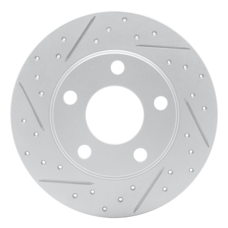 R1 Concepts 99-05 Audi A6 Quattro Rear Right Drilled & Slotted Geo-Carbon Rotor