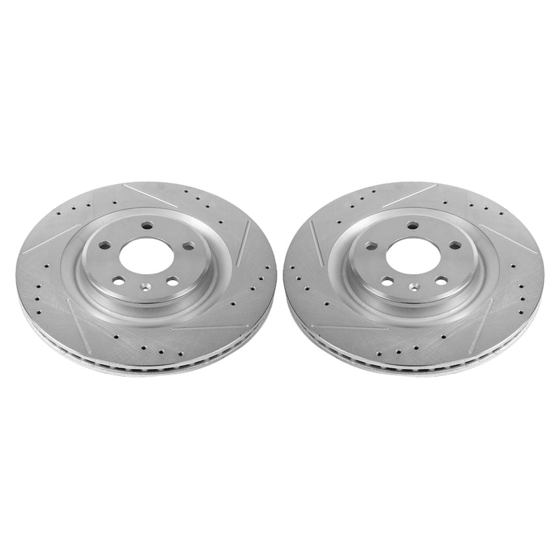 PowerStop 17-19 Audi A4 Rear Evolution Drilled & Slotted Rotors - Pair