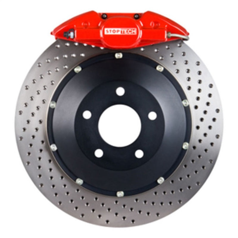 StopTech BBK 01-07 BMW M3 Rear Red ST-22 Calipers Drilled 345x28 Rotors Pads and SS Lines