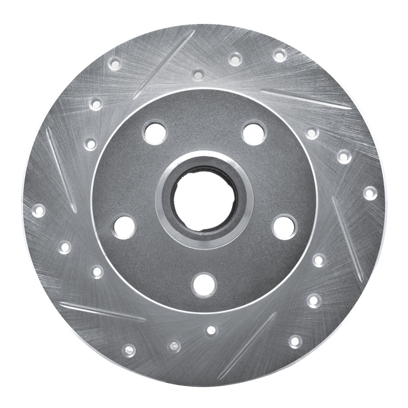 R1 Concepts 92-98 Volkswagen Passat (USA/Canada) Rear Left Drilled & Slotted Silver Brake Rotor