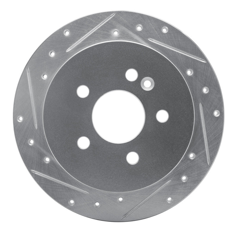 R1 Concepts 98-05 Mercedes-Benz ML350 Rear Left Drilled & Slotted Silver Brake Rotor