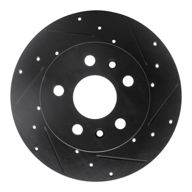 R1 Concepts 72-78 Volkswagen Type 2 Front Right Drilled & Slotted Black Brake Rotor
