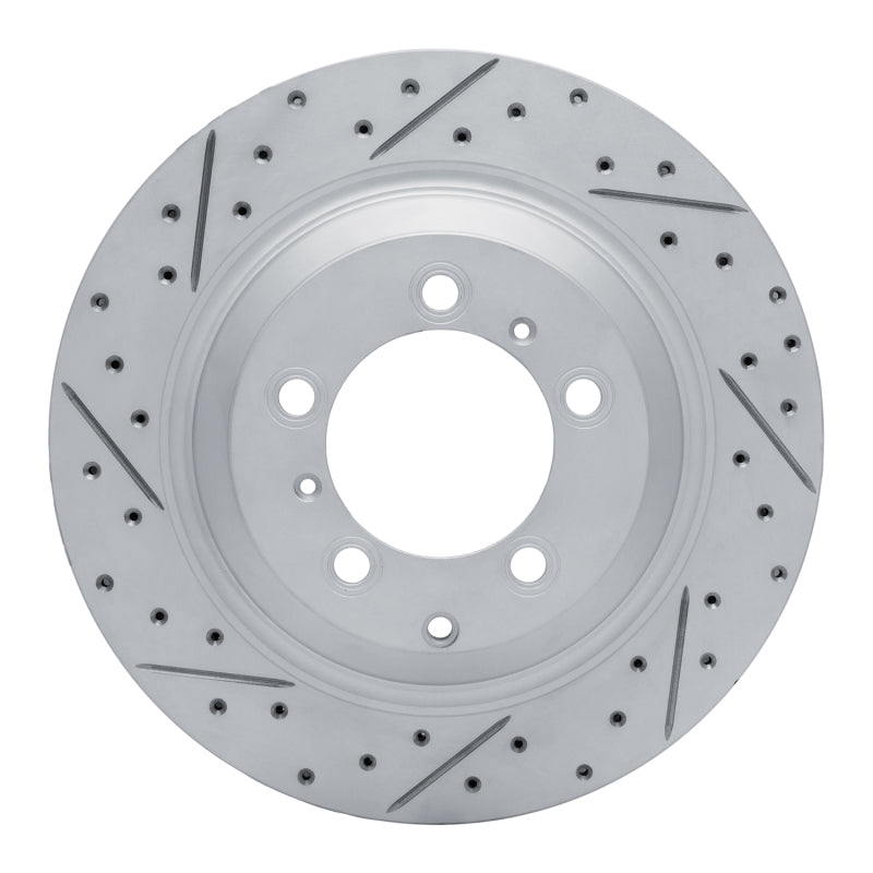 R1 Concepts 19-26 Audi E-Tron Gt Rear Left Drilled & Slotted Geo-Carbon Rotor