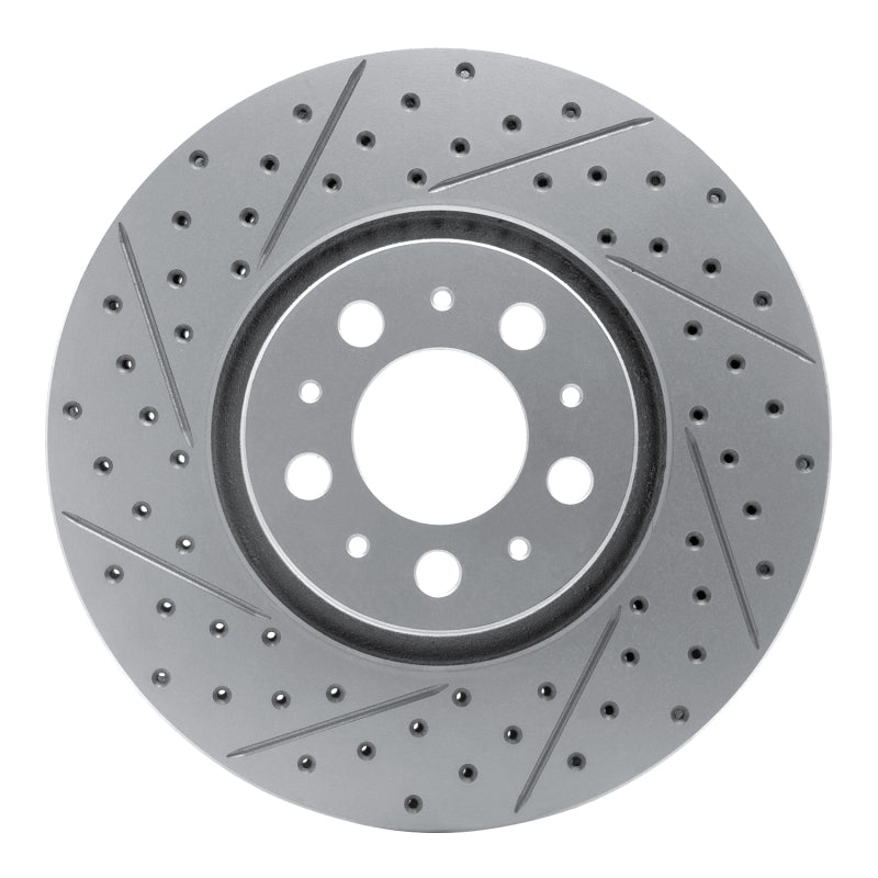 R1 Concepts 03-09 Volvo Xc90 Front Left Drilled & Slotted Geo-Carbon Rotor