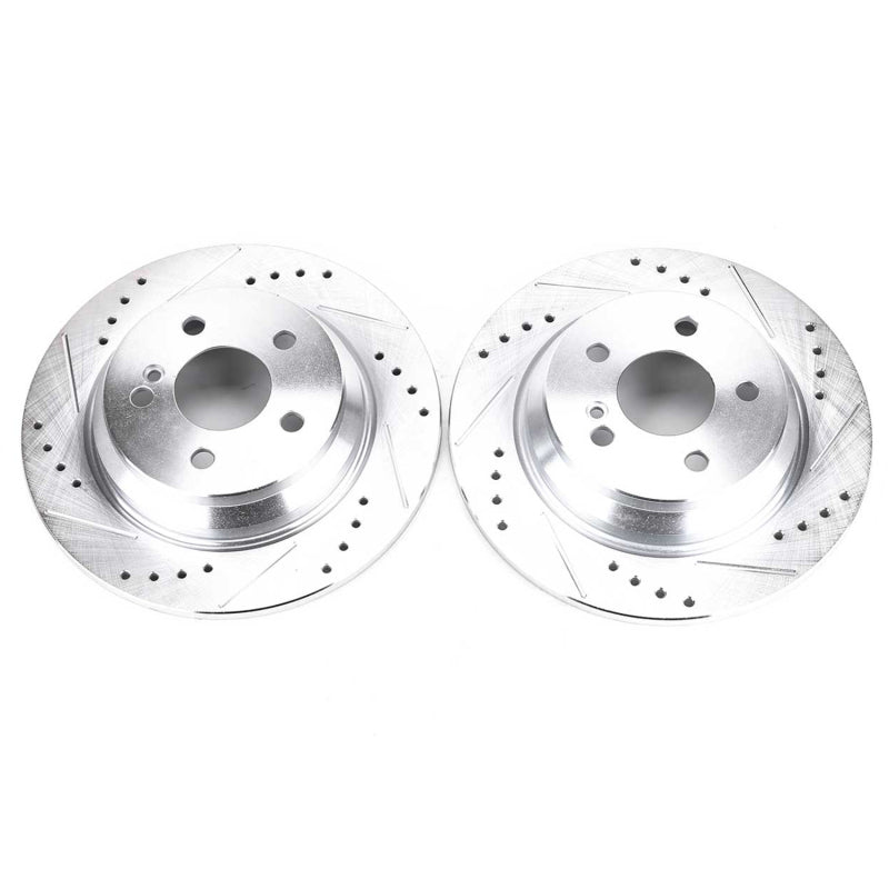 PowerStop 07-08 Mercedes-Benz CL550 Rear Evolution Drilled & Slotted Rotors - Pair