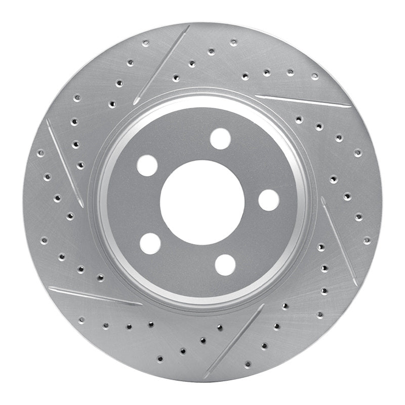 R1 Concepts 00-06 Jaguar Xjr Front Left Drilled & Slotted Geo-Carbon Rotor