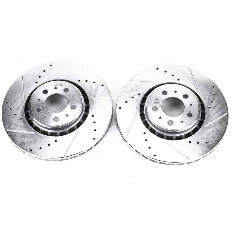 PowerStop 03-14 Volvo XC90 Front Evolution Drilled & Slotted Rotors - Pair