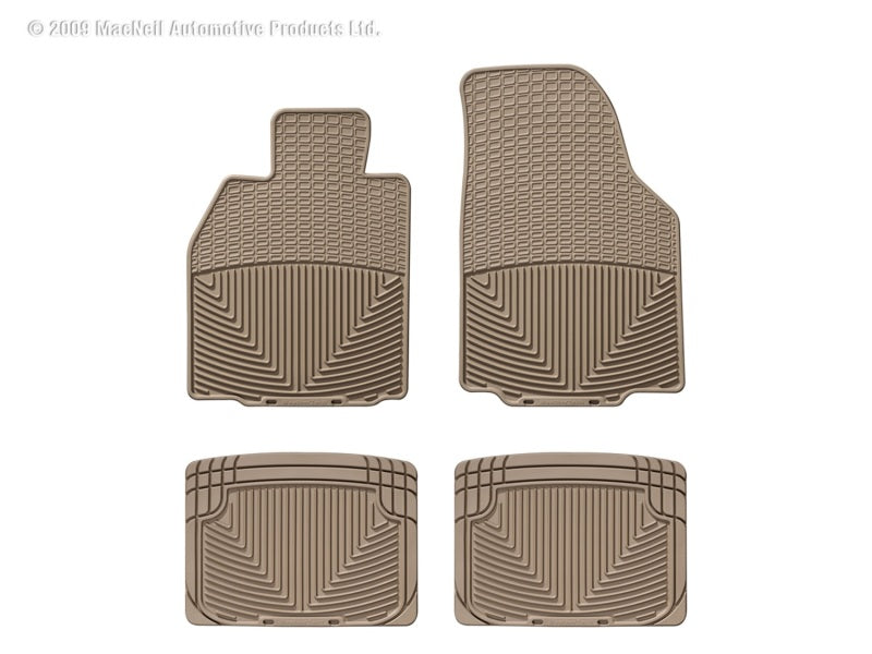 WeatherTech  83-92 Porsche 944 Front And Rear Rubber Mats - Tan