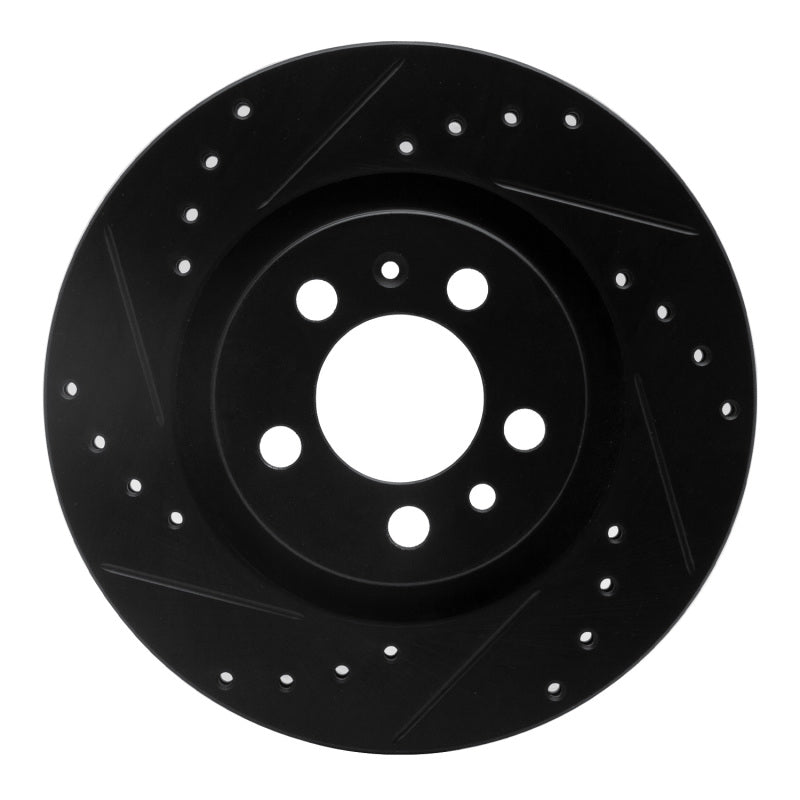 R1 Concepts 98-15 Volkswagen Beetle Front Left Drilled & Slotted Black Brake Rotor