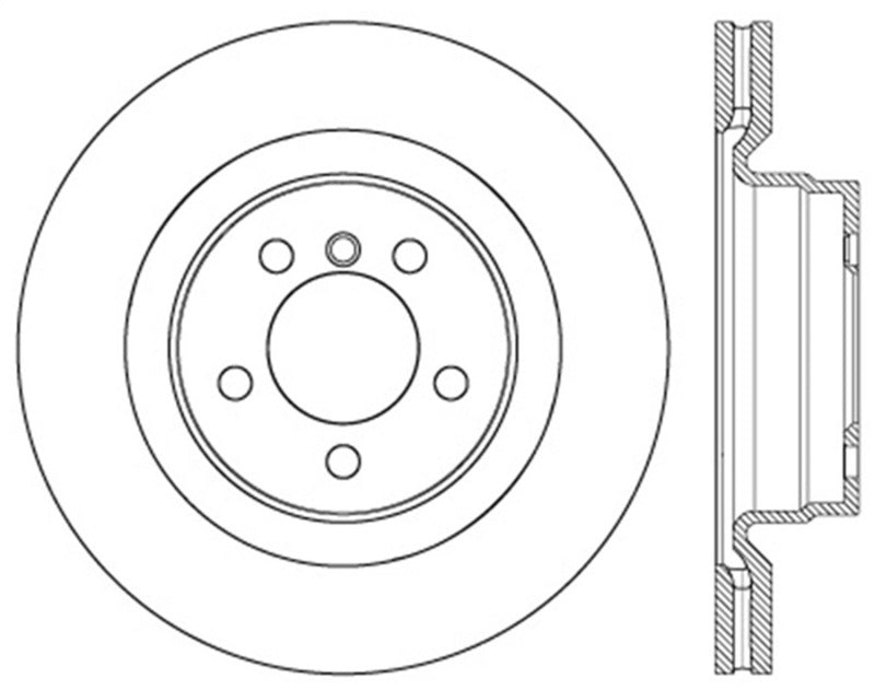 StopTech 06-09 Land Rover Range Rover SportStop Slotted & Drilled Front Right Rotor