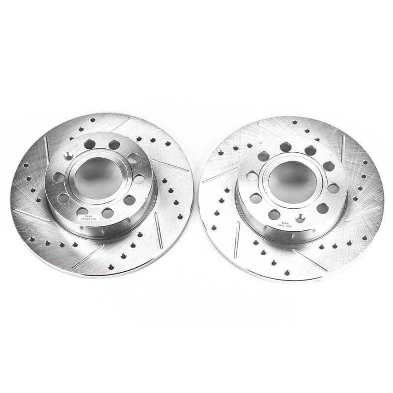 PowerStop 2008 Audi A3 Rear Evolution Drilled & Slotted Rotors - Pair