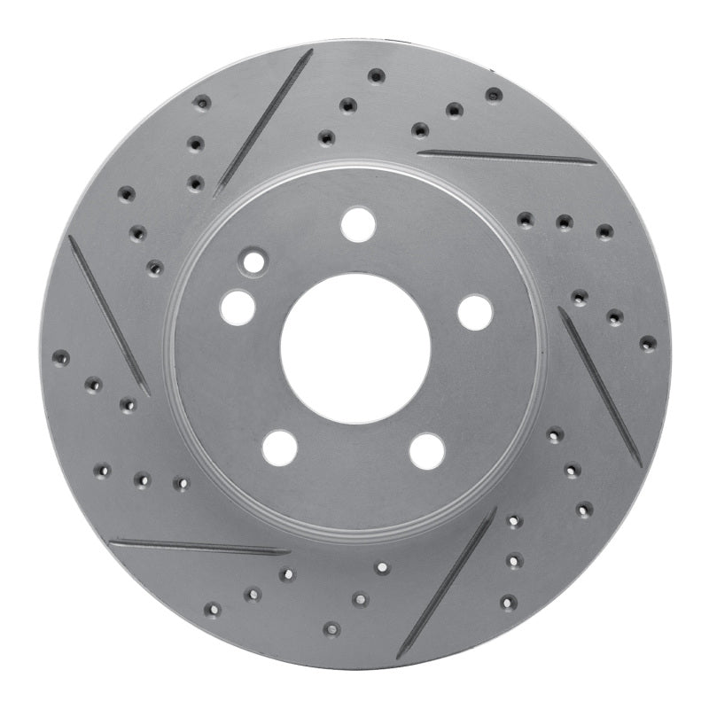 R1 Concepts 06-11 Mercedes-Benz B200 Front Left Drilled & Slotted Geo-Carbon Rotor