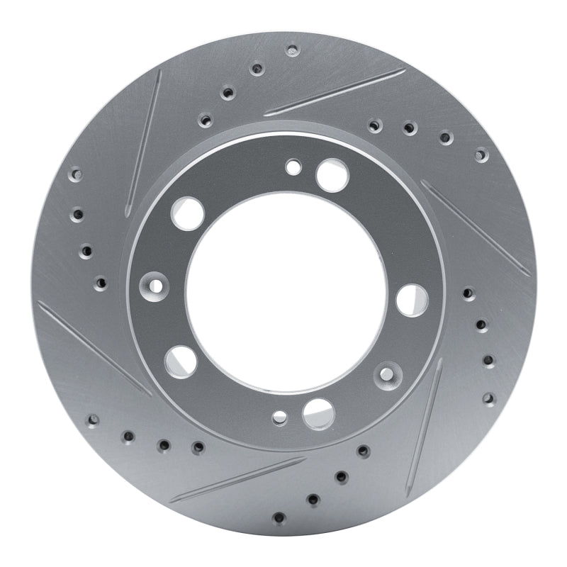 R1 Concepts 87-95 Porsche 968 Front Left Drilled & Slotted Silver Brake Rotor