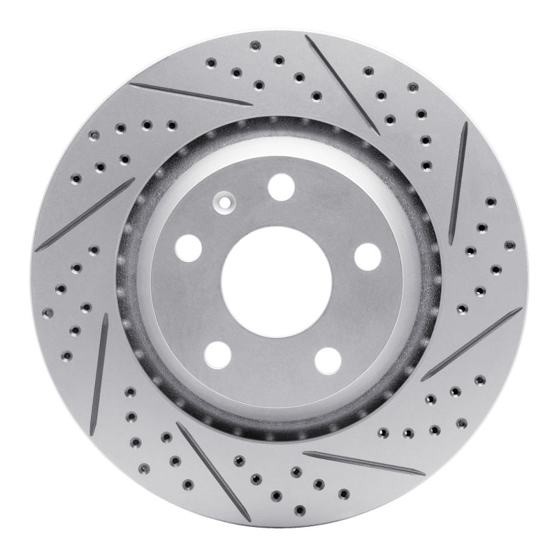 R1 Concepts 08-15 Audi Tts Quattro Rear Right Drilled & Slotted Geo-Carbon Rotor