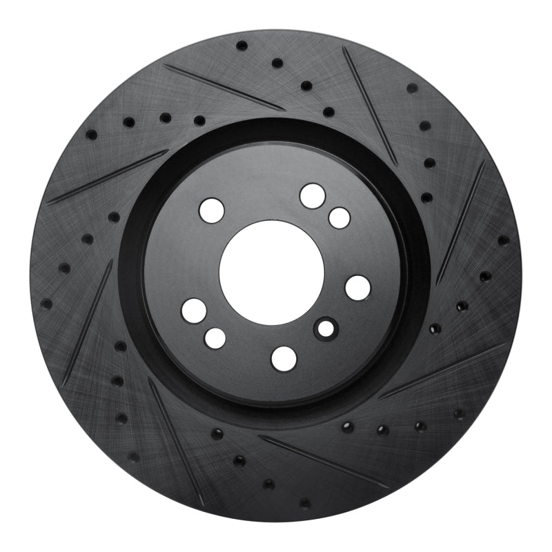 R1 Concepts 06-12 Mercedes-Benz ML500 (USA/Canada) Front Right Drilled & Slotted Black Brake Rotor