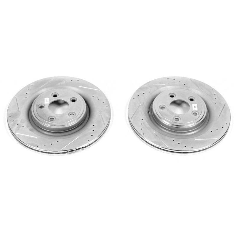 PowerStop 06-08 Jaguar S-Type Rear Evolution Drilled & Slotted Rotors - Pair