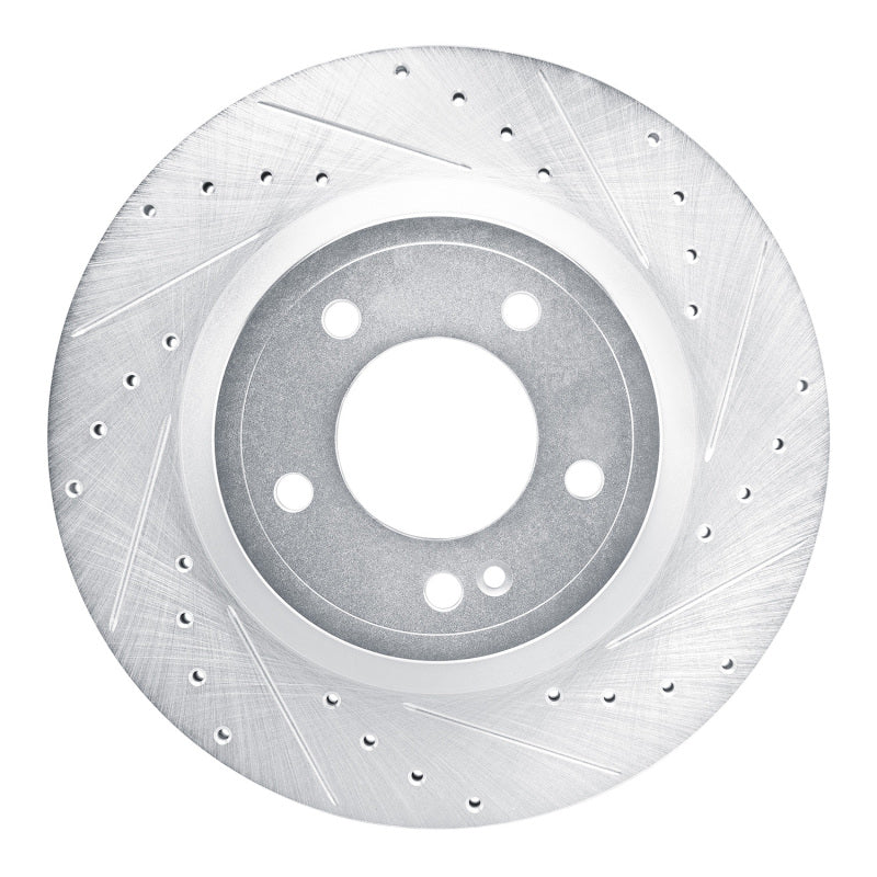 R1 Concepts 19-25 Mercedes-Benz G550 Rear Right Drilled & Slotted Silver Brake Rotor