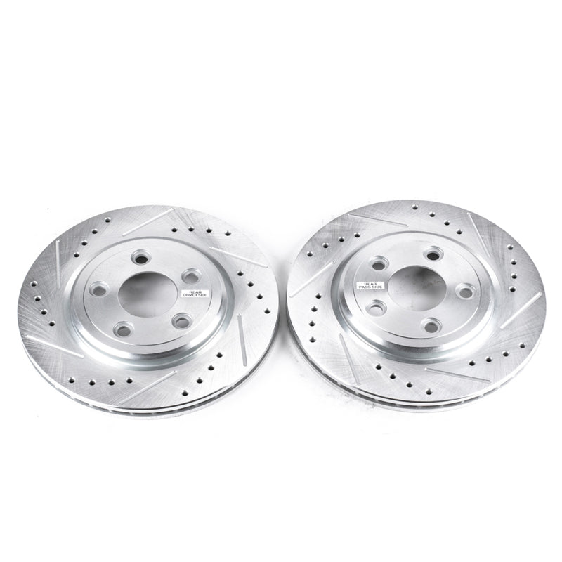 PowerStop 02-05 Ford Thunderbird Rear Evolution Drilled & Slotted Rotors - Pair