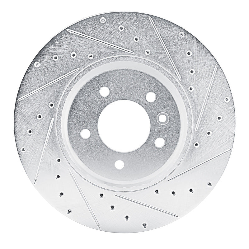R1 Concepts 20-25 Land Rover Defender 110 Front Right Drilled & Slotted Silver Brake Rotor