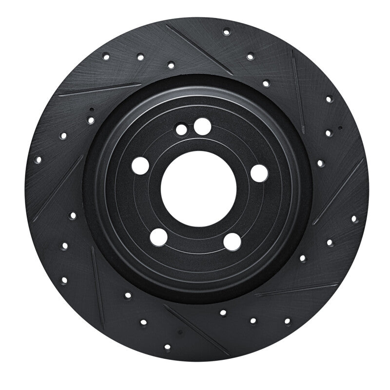 R1 Concepts 20-25 Mercedes-Benz EQB 300 Rear Right Drilled & Slotted Black Brake Rotor