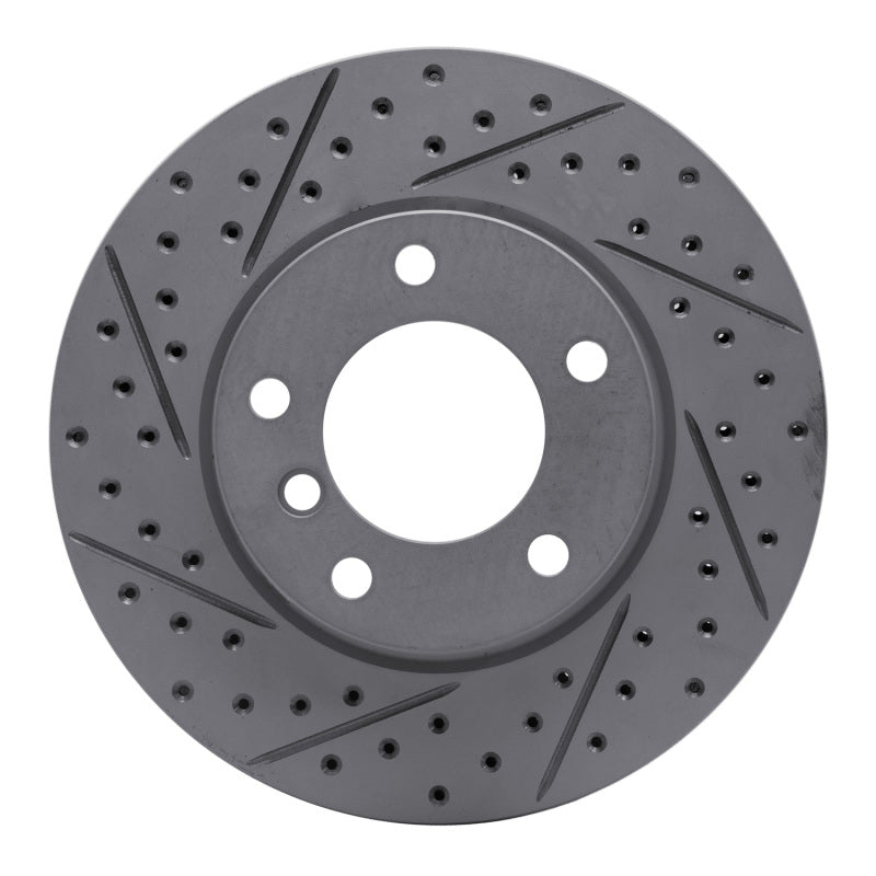 R1 Concepts 91-06 BMW 328I Front Right Drilled & Slotted Geo-Carbon Rotor
