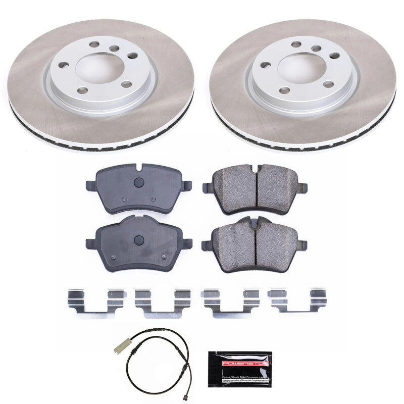 PowerStop 13-16 Mini Cooper Paceman Front Semi-Coated Rotor Kit