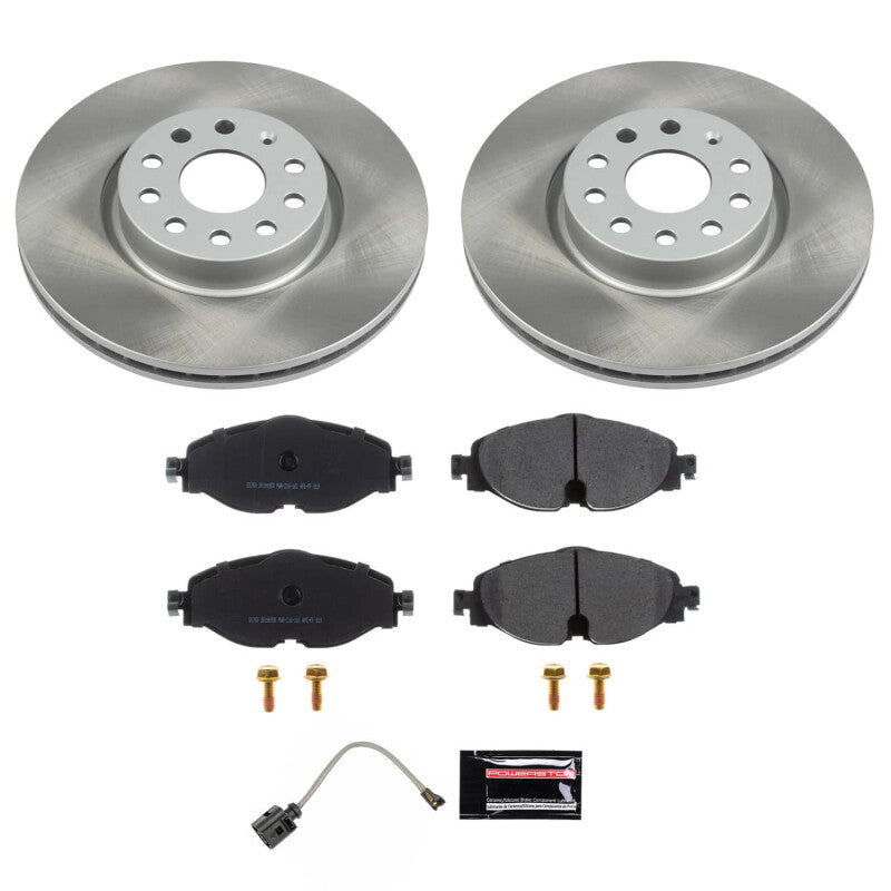 PowerStop 22-24 Volkswagen Taos Front Semi-Coated Rotor Kit